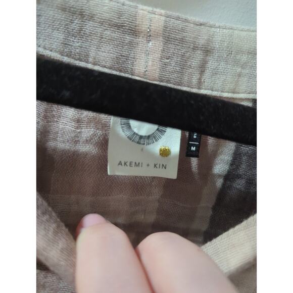 Akemi + Kin Anthropologie Plaid Tunic Top - Picture 5 of 7